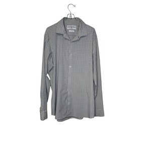Mizzen + Main Men's Shirt Leeward Collection Long Sleeve Checkerd Trim Fit Large